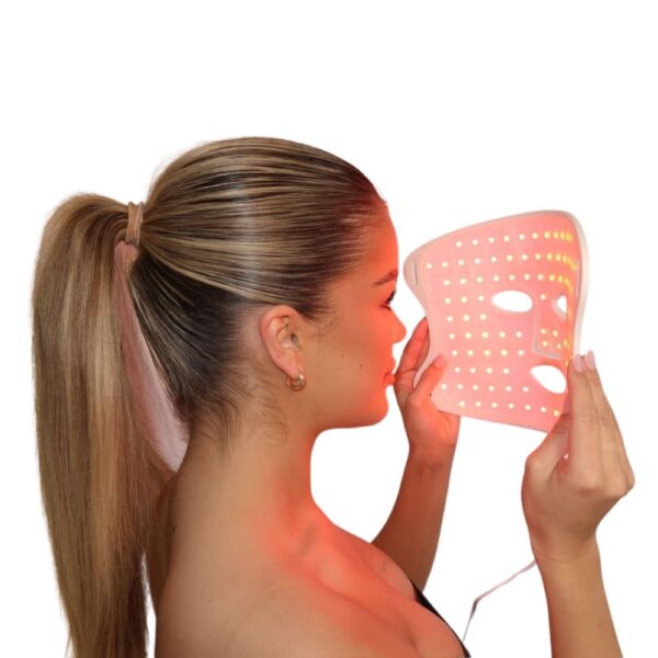 LED Face mask 1000x1000 Red Worn | Bondi Body